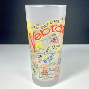 Catstudio Nebraska 15 oz. Frosted Drinking‎ Glass Tumbler Souvenir 2010